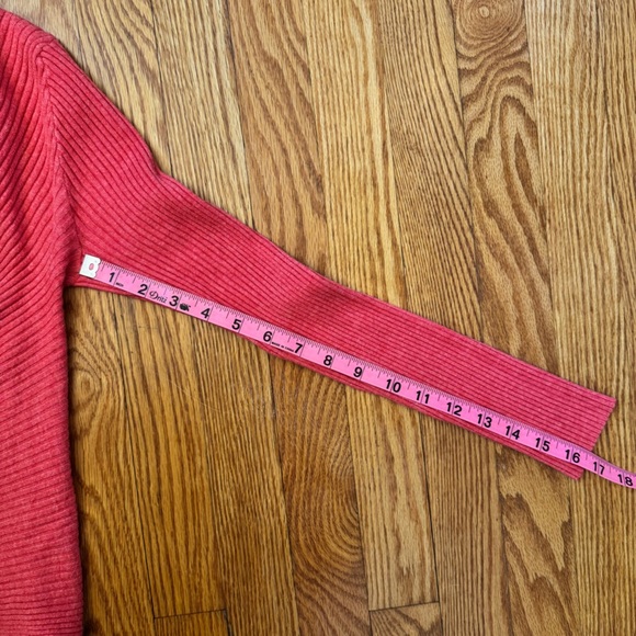 Soft Surroundings Red Ribbed Wrap Sweater Women’s Size Small - Picture 13 of 13